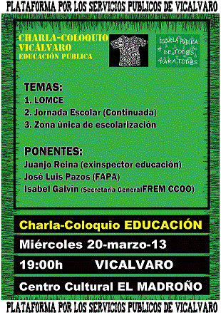 cartel Charla LOMCE
