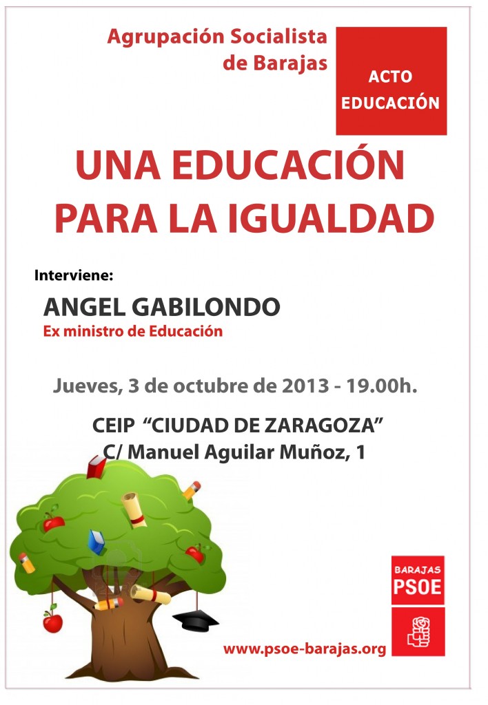 Acto Educacion Gabilondo-Cartel