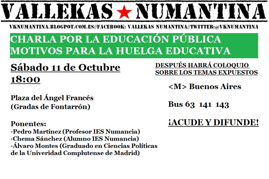 Charla educación Octubre 2014