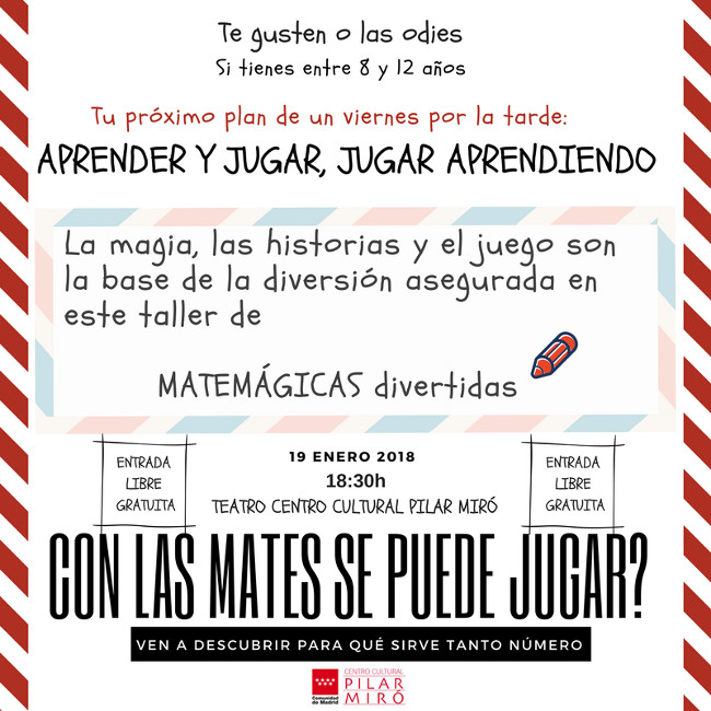 Con las mates se puede jugar taller Vallecas